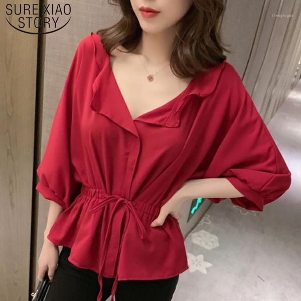 solid women and blouse v-neck clothing korean style flare sleeve chiffon blusas 4990 50 women's blouses & shirts, White
solid women and blouse v-neck clothing korean style flare sleeve chiffon blusas 4990 50 women's blouses & shirts, White