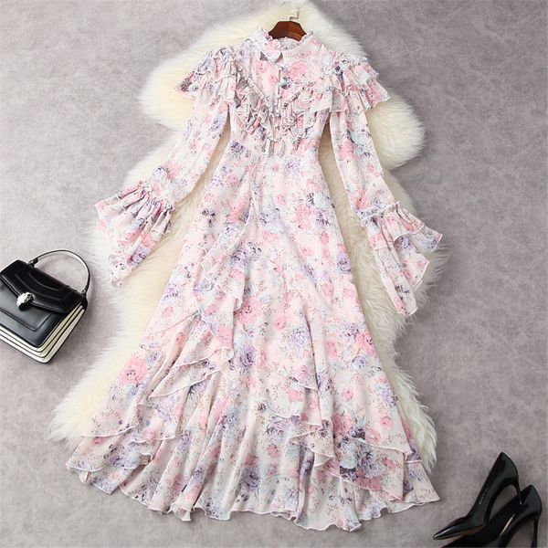 elegant lady spring runway fashion woman's robe enlargement floral ruffle asymmetric impression dress party chiffon holiday, Black;gray
elegant lady spring runway fashion woman's robe enlargement floral ruffle asymmetric impression dress party chiffon holiday, Black;gray