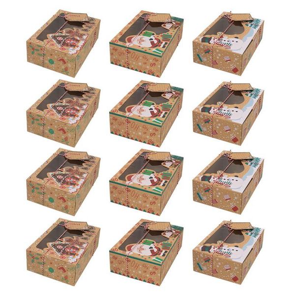 gift wrap 3/6/12pcs christmas cookie boxes portable kraft paper candy bags packaging box party kids
gift wrap 3/6/12pcs christmas cookie boxes portable kraft paper candy bags packaging box party kids