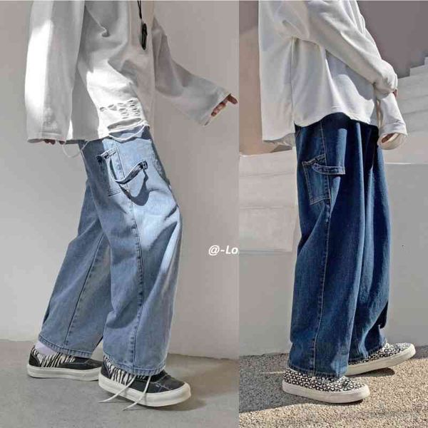 men's jeans korean wide-leg fashion casual retro blue men streetwear loose hip-hop straight denim trousers mens -2xl kbi0
men's jeans korean wide-leg fashion casual retro blue men streetwear loose hip-hop straight denim trousers mens -2xl kbi0