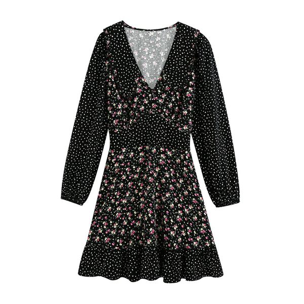 blsqr women chic floral print patchwork ruffled mini dress fashion deep v neck elastic waist female dresses mujer 210430, Black;gray
blsqr women chic floral print patchwork ruffled mini dress fashion deep v neck elastic waist female dresses mujer 210430, Black;gray