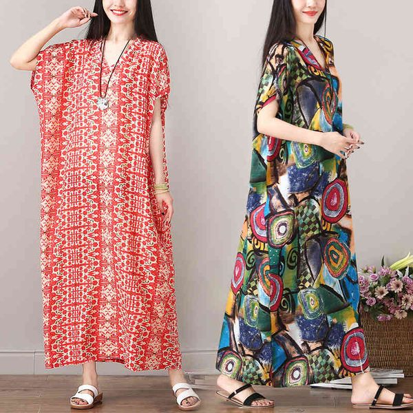dresses summer fat sister literature and art loose large size slim print v-neck long skirt bat sleeve decor dress, Black;gray
dresses summer fat sister literature and art loose large size slim print v-neck long skirt bat sleeve decor dress, Black;gray