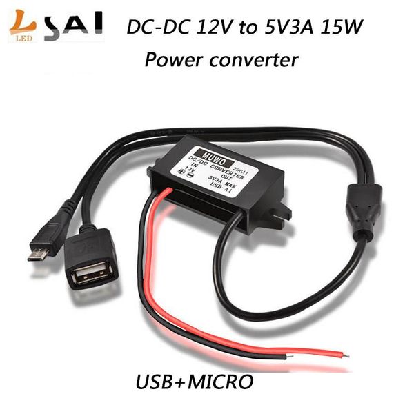 display liansai dc 12v to dc5v 3a 15w usb+micro car power output adapter, step-down
display liansai dc 12v to dc5v 3a 15w usb+micro car power output adapter, step-down