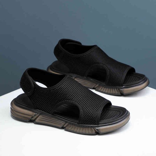 sandals rubber sole men mesh sandal hook loop male beach shoes soft bottom summer moccasins breathable footwear gentlemen, Black
sandals rubber sole men mesh sandal hook loop male beach shoes soft bottom summer moccasins breathable footwear gentlemen, Black
