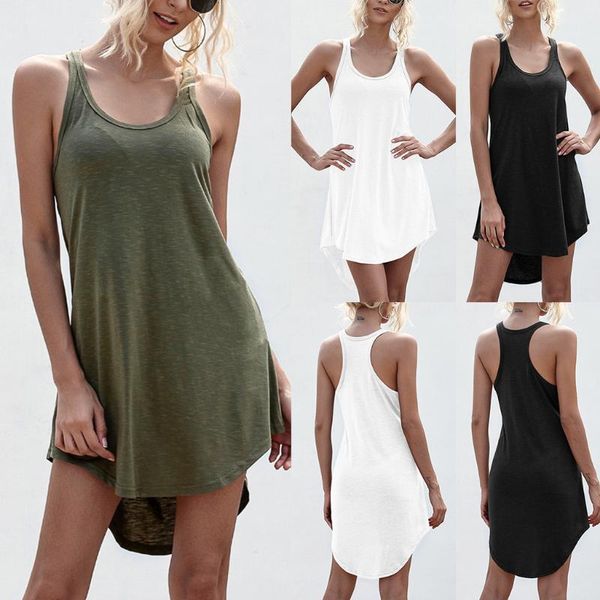 casual dresses tank sleeveless mini dress women o neck asymmetry summer vintage loose vestido robe female, Black;gray
casual dresses tank sleeveless mini dress women o neck asymmetry summer vintage loose vestido robe female, Black;gray
