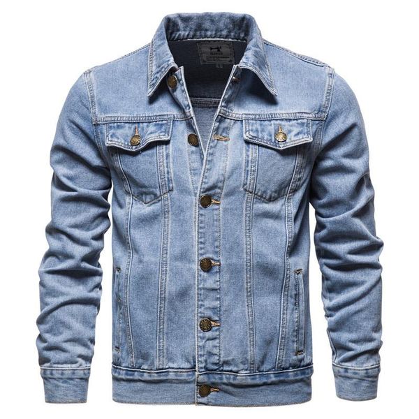 men's spring denim jacket lapel long sleeve single-breasted cotton casual slim m-4xl jackets, Black;brown
men's spring denim jacket lapel long sleeve single-breasted cotton casual slim m-4xl jackets, Black;brown