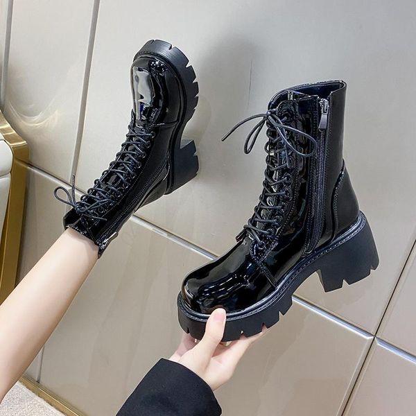 boots winter fashion lacing side zipper woman casual autumn keep warm female ankle thick bottom, Black
boots winter fashion lacing side zipper woman casual autumn keep warm female ankle thick bottom, Black