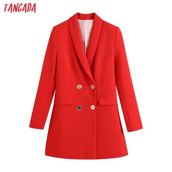 tangada women fashion office double breasted red long blazer coat vintage long sleeve pockets female outerwear be936 210609, White;black
tangada women fashion office double breasted red long blazer coat vintage long sleeve pockets female outerwear be936 210609, White;black