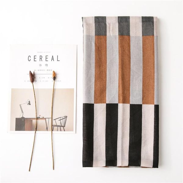 scarves women's striped print scarf lady's patchwork sunscreen shawl black coffee, Blue;gray
scarves women's striped print scarf lady's patchwork sunscreen shawl black coffee, Blue;gray