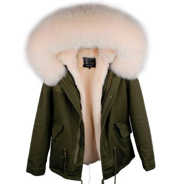 women's fur & faux 2021 winter long jacket parkas army green collar hooded thick coat real big, Black
women's fur & faux 2021 winter long jacket parkas army green collar hooded thick coat real big, Black