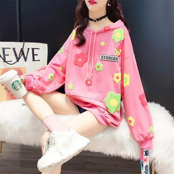 women's hoodies & sweatshirts autumn fashion long-sleeved hooded flowers sweatshirt women winter casual loose ins harajuku ulzzang pull, Black
women's hoodies & sweatshirts autumn fashion long-sleeved hooded flowers sweatshirt women winter casual loose ins harajuku ulzzang pull, Black