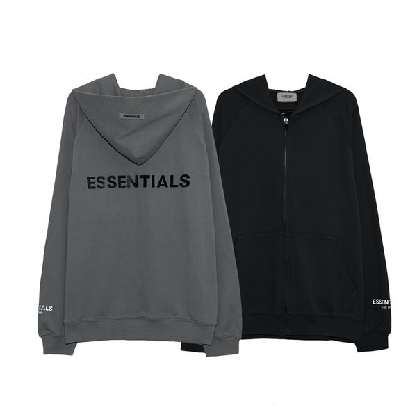21 new winter fog hoodie shoulder of god quality ess high street zipper fashion coat, Black
21 new winter fog hoodie shoulder of god quality ess high street zipper fashion coat, Black