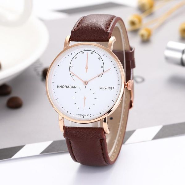 wristwatches khorasan luxury fashion brand men watch leather men's clock business simple round quartz analog wrist watches relojes homb, Slivery;brown
wristwatches khorasan luxury fashion brand men watch leather men's clock business simple round quartz analog wrist watches relojes homb, Slivery;brown