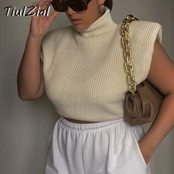 women's vests tiulzial sleeveless turtleneck women sweater skinny knitting pullover jumper 2021 autumn solid vest lady waistcoat, Black;white
women's vests tiulzial sleeveless turtleneck women sweater skinny knitting pullover jumper 2021 autumn solid vest lady waistcoat, Black;white