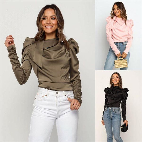 satin vintage long puff sleeve womens t shirt slim turtleneck autumn casual basic tees shirts, White
satin vintage long puff sleeve womens t shirt slim turtleneck autumn casual basic tees shirts, White