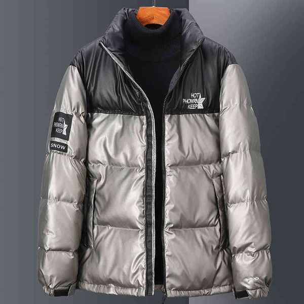 winter duck thickened white down jacket mens stand collar contrast color couple windproof oversized streetwear jackets men, Black
winter duck thickened white down jacket mens stand collar contrast color couple windproof oversized streetwear jackets men, Black