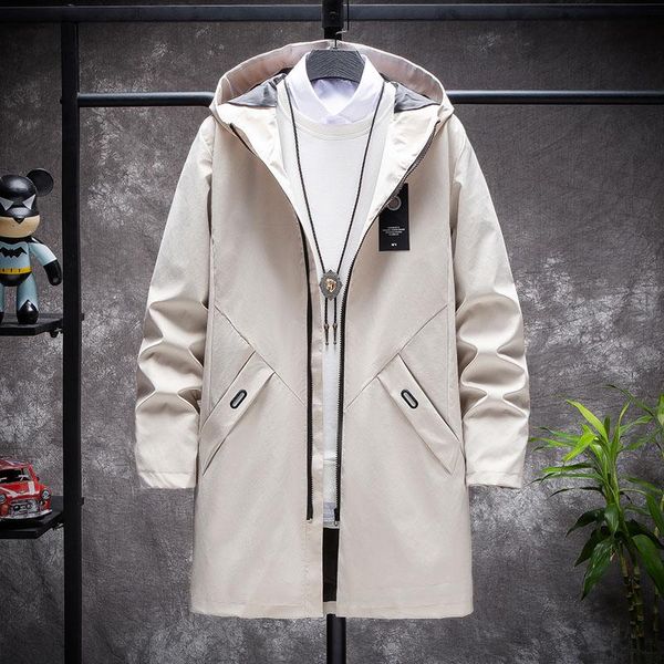 men's trench coats autumn/winter thin or thick with velvet windbreaker men hooded solid overcoats casual long male -4xl, Tan;black
men's trench coats autumn/winter thin or thick with velvet windbreaker men hooded solid overcoats casual long male -4xl, Tan;black