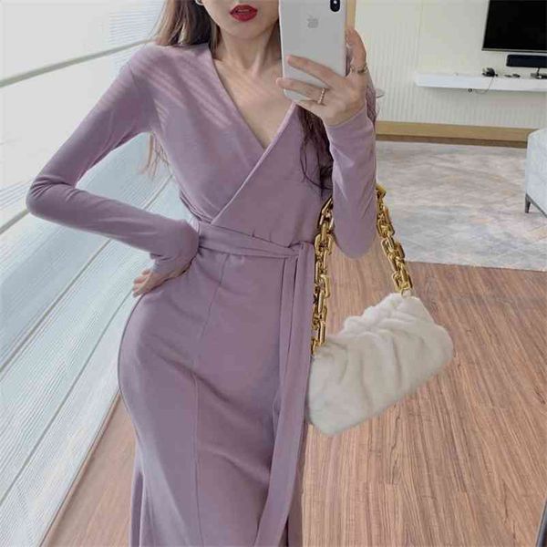 spring autumn temperament purple v-neck mid-length lace-up waist elegant women's dress 210514, Black;gray
spring autumn temperament purple v-neck mid-length lace-up waist elegant women's dress 210514, Black;gray