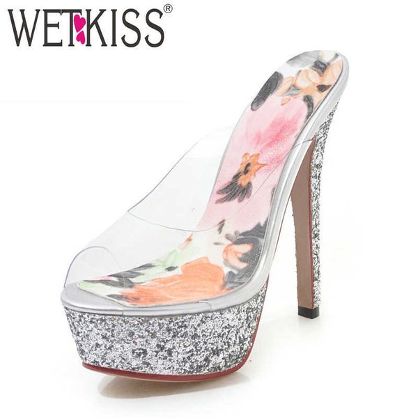 wetkiss transparent pvc slippers woman peep toe footwear high heels slides shoes female mules bling shoes women summer 210630, Black
wetkiss transparent pvc slippers woman peep toe footwear high heels slides shoes female mules bling shoes women summer 210630, Black