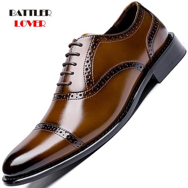 carved brogue oxfords men soft genuine leather fashion business shoes for male casual bullock wedding driving footwear dress, Black
carved brogue oxfords men soft genuine leather fashion business shoes for male casual bullock wedding driving footwear dress, Black