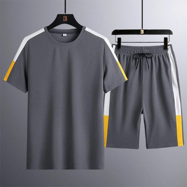 men's tracksuits summer clothes casual short sleeve t-shirts shorts sets male sportswear suit basketball sports fitness sportsuit, Gray
men's tracksuits summer clothes casual short sleeve t-shirts shorts sets male sportswear suit basketball sports fitness sportsuit, Gray