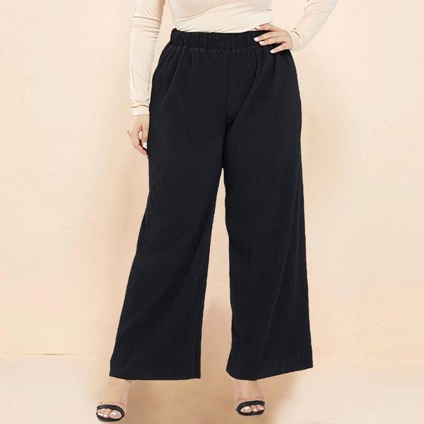 plus size pants fridayin autumn loose pleated clothes fashion women's soild color wide leg, Black
plus size pants fridayin autumn loose pleated clothes fashion women's soild color wide leg, Black