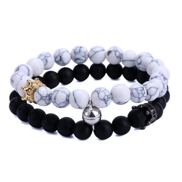 beaded, strands diezi buddhism ethnic yoga magnet clasp bracelet trendy 8mm natural stone beads couple strand friend gifts, Black
beaded, strands diezi buddhism ethnic yoga magnet clasp bracelet trendy 8mm natural stone beads couple strand friend gifts, Black