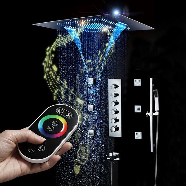 music led shower head 800*600mm stainless steel rainfall set system bathroom mixer tap valve thermostatic faucets sets
music led shower head 800*600mm stainless steel rainfall set system bathroom mixer tap valve thermostatic faucets sets