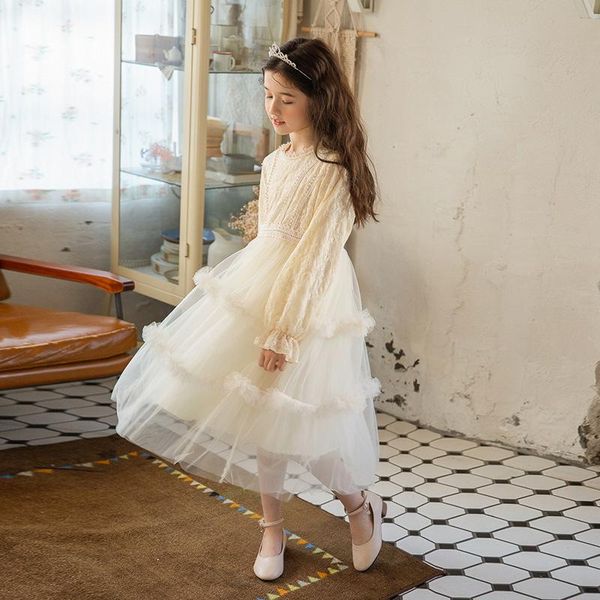 girl's dresses girl dress 2021 fall teenage girls beigee lace tulle party tutu long sleeve princess wholesale, Red;yellow
girl's dresses girl dress 2021 fall teenage girls beigee lace tulle party tutu long sleeve princess wholesale, Red;yellow