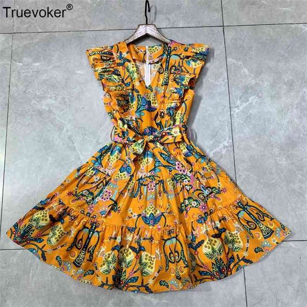 truevoker summer runway fashion 100% cotton holiday dresse's sleeveless colorful flower print tied waist boutique vestido 210602, Black;gray
truevoker summer runway fashion 100% cotton holiday dresse's sleeveless colorful flower print tied waist boutique vestido 210602, Black;gray