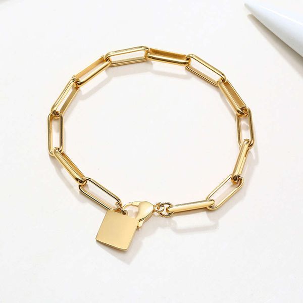 accessories stainless steel square brand bracelet 18k gold women's korean version simple fashion ins niche design br-758, Black
accessories stainless steel square brand bracelet 18k gold women's korean version simple fashion ins niche design br-758, Black