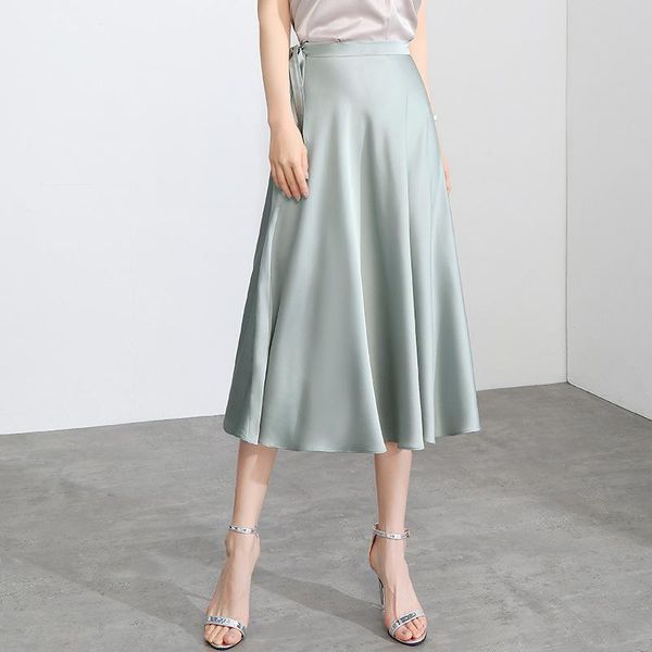 skirts summer skirt women clothes korean fashion satin plus size loose casual long solid color high waist thin a-line, Black
skirts summer skirt women clothes korean fashion satin plus size loose casual long solid color high waist thin a-line, Black