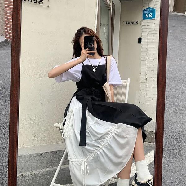 casual dresses dress women spaghetti strap party rib patchwork 2021 summer loose a-line high waist korean style elegant simple chic, Black;gray
casual dresses dress women spaghetti strap party rib patchwork 2021 summer loose a-line high waist korean style elegant simple chic, Black;gray