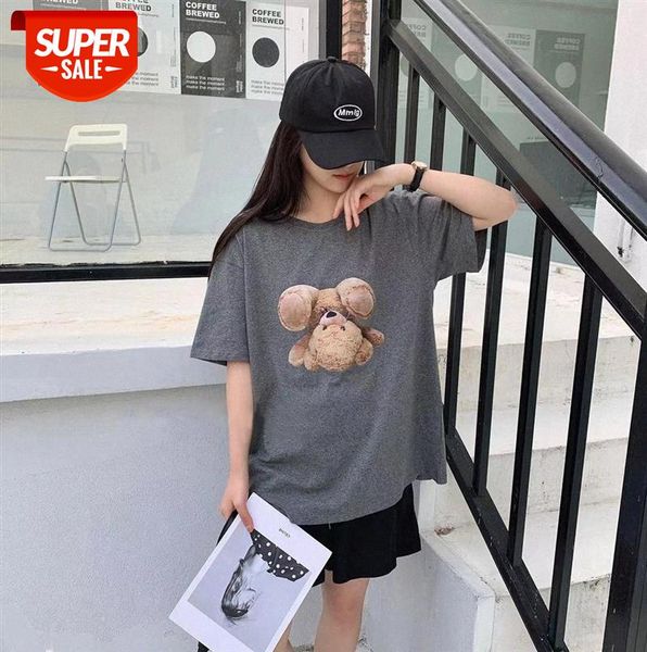 li zhiqi korean simple basic loose bear print turtleneck round neck short sleeve t-shirt female 110622 #gk2f, Black;gray
li zhiqi korean simple basic loose bear print turtleneck round neck short sleeve t-shirt female 110622 #gk2f, Black;gray