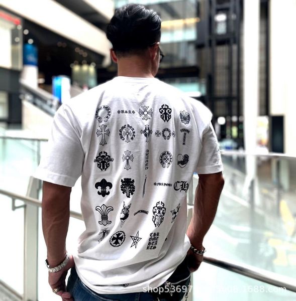 japanese ch back full set gothic letters printed cross sword fashion short sleeve t-shirt, White
japanese ch back full set gothic letters printed cross sword fashion short sleeve t-shirt, White