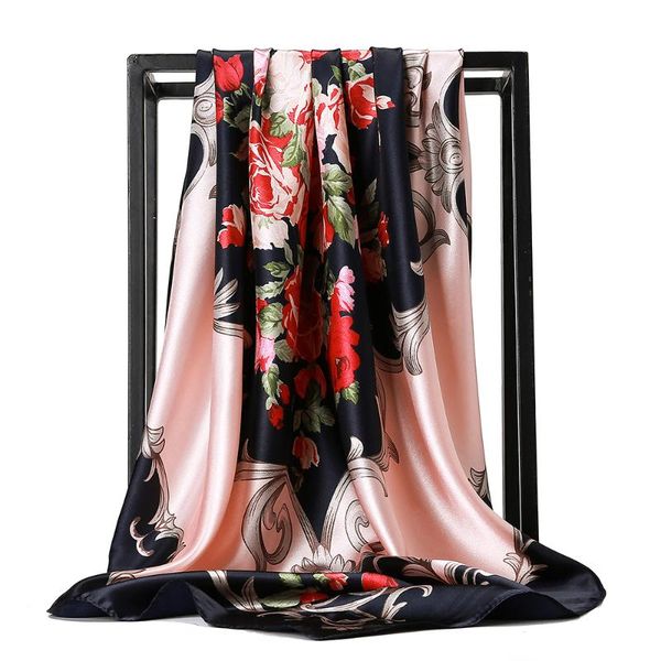 scarves 2021 silk scarf women luxury four seasons 90cm square bandana spring summer shawl ladies foulard bandanna muffler headscarf, Blue;gray
scarves 2021 silk scarf women luxury four seasons 90cm square bandana spring summer shawl ladies foulard bandanna muffler headscarf, Blue;gray