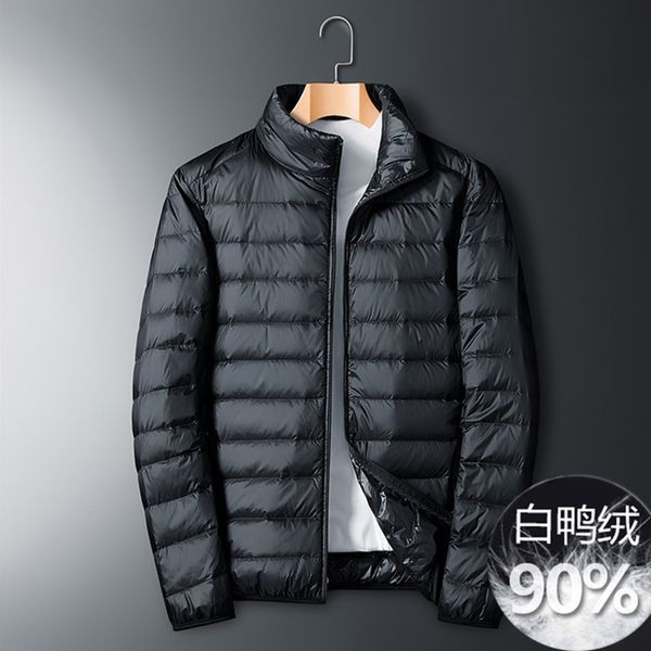 2021 winter new lightweight down short stand collar casual thin warm long sve et men's wear, Black
2021 winter new lightweight down short stand collar casual thin warm long sve et men's wear, Black