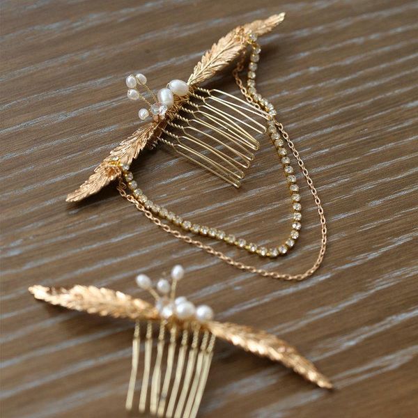 hair clips & barrettes gold leaf comb gorgeous zircon bridal wedding accessories pearl vine gift for women, Golden;silver
hair clips & barrettes gold leaf comb gorgeous zircon bridal wedding accessories pearl vine gift for women, Golden;silver