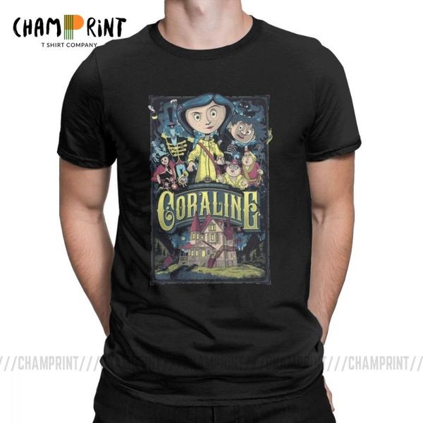 men t shirt coraline novelty short sleeve dark halloweenshirt tee crew neck clothes 100% cotton black t-shirts men's, White;black
men t shirt coraline novelty short sleeve dark halloweenshirt tee crew neck clothes 100% cotton black t-shirts men's, White;black