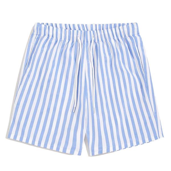 men elastic waist drawstring stripe beach bermuda shorts casual fashion printed board short pants men's, White;black
men elastic waist drawstring stripe beach bermuda shorts casual fashion printed board short pants men's, White;black