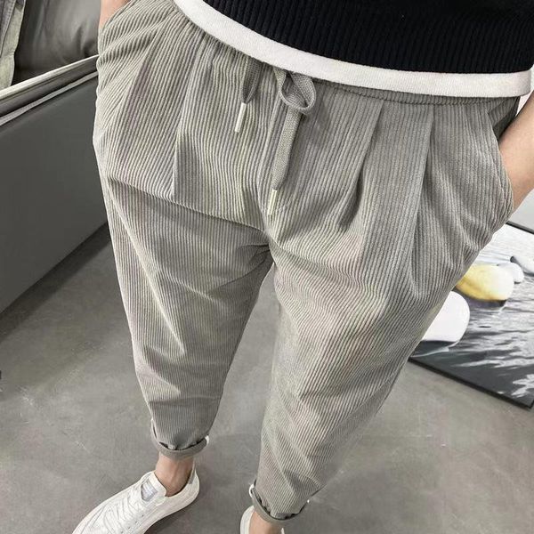 men's pants 2022 men autumn winter slim casual pockets high waist corduroy harem male solid color warm trousers o720, Black
men's pants 2022 men autumn winter slim casual pockets high waist corduroy harem male solid color warm trousers o720, Black
