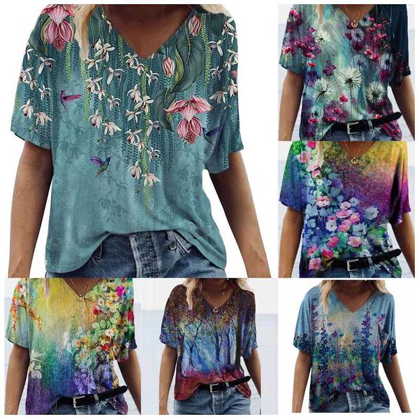 women's blouses & shirts graphic t-shirts women summer 3d flower print v-neck short sleeve tee casual loose oversized t-shirt plus size, White
women's blouses & shirts graphic t-shirts women summer 3d flower print v-neck short sleeve tee casual loose oversized t-shirt plus size, White