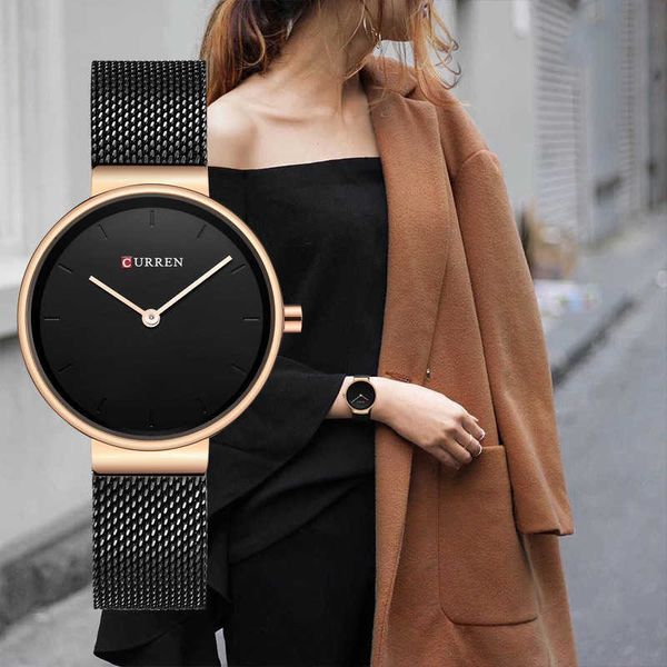 curren 9016 fashion blue ladies watches mesh stainless steel quartz watch women luxury simple wristwatches analog lady clock 210616, Slivery;brown
curren 9016 fashion blue ladies watches mesh stainless steel quartz watch women luxury simple wristwatches analog lady clock 210616, Slivery;brown