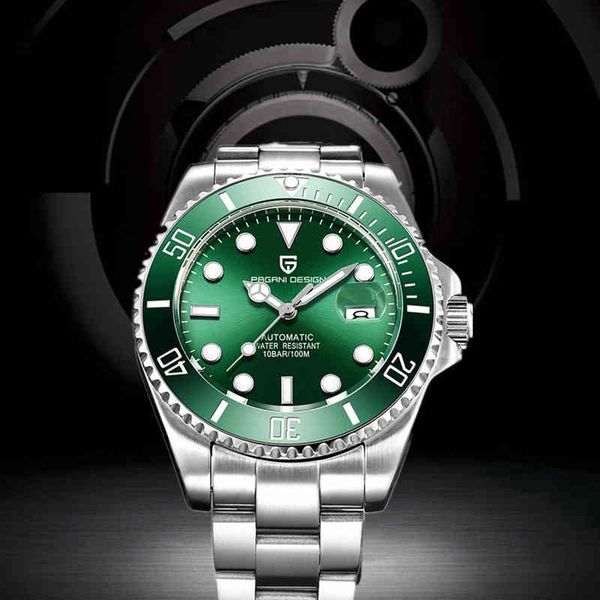 pagani design fashionable ceramic bezel men mechanical wristwatches military waterproof stainless steel automatic watch for, Silver
pagani design fashionable ceramic bezel men mechanical wristwatches military waterproof stainless steel automatic watch for, Silver