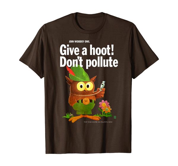 woodsy owl retro give a hoot don't pollute t-shirt, White;black
woodsy owl retro give a hoot don't pollute t-shirt, White;black