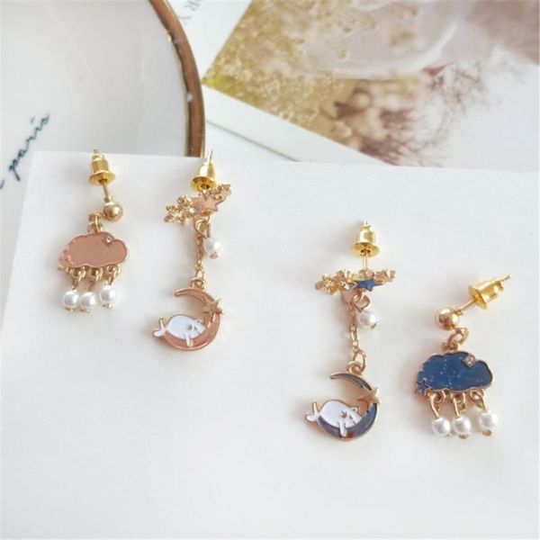 ruanme galaxy moon clouds rain a pair of eardrop women stud earrings han edition asymmetric long pearl earring ornaments, Golden;silver
ruanme galaxy moon clouds rain a pair of eardrop women stud earrings han edition asymmetric long pearl earring ornaments, Golden;silver