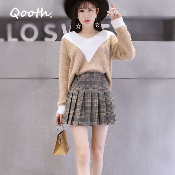 qooth winter autumn empire waist mini flare skirt women preppy style school girl jk uniform plaid skirts qt193-3 210518, Black
qooth winter autumn empire waist mini flare skirt women preppy style school girl jk uniform plaid skirts qt193-3 210518, Black