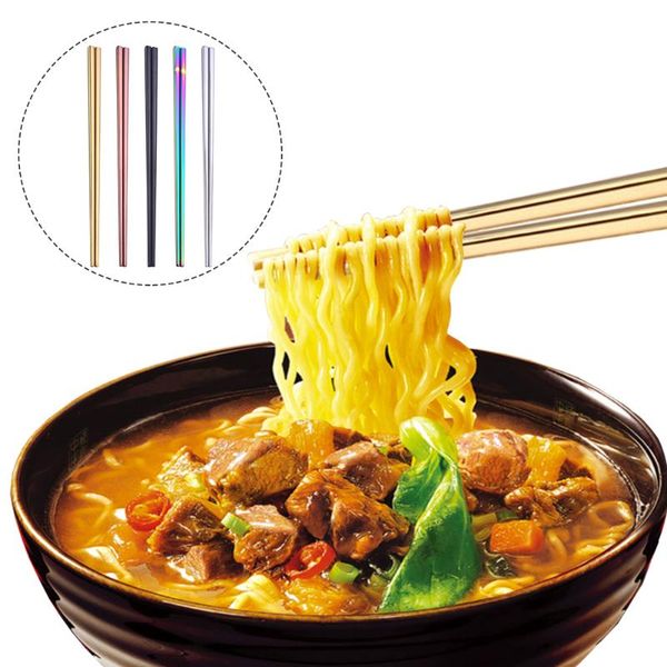 chopsticks 5pairs easy clean stainless steel home kitchen lightweight gift square set reusable party electroplated multicolor
chopsticks 5pairs easy clean stainless steel home kitchen lightweight gift square set reusable party electroplated multicolor