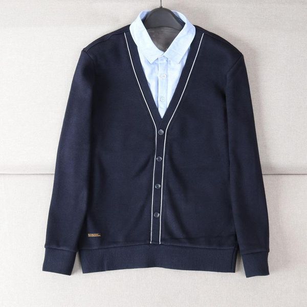 men's casual shirts plush thickened h family shirt collar warm business fake two piece knitted, White;black
men's casual shirts plush thickened h family shirt collar warm business fake two piece knitted, White;black