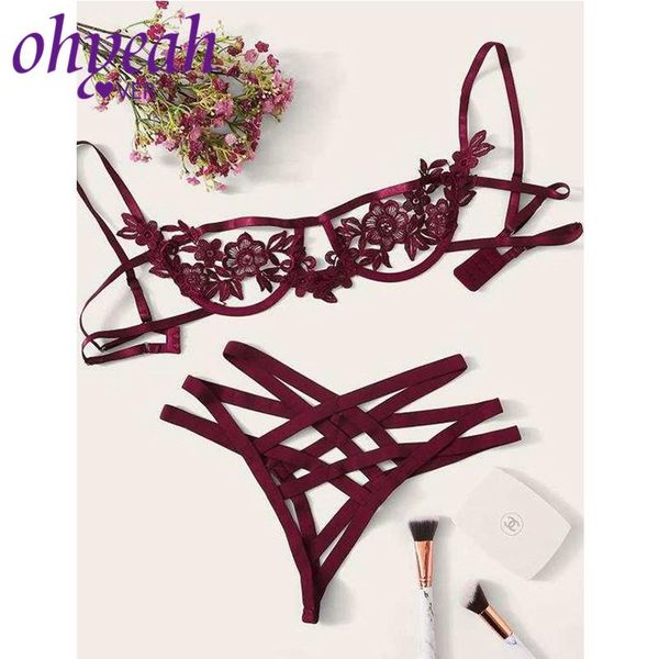 bras sets ohyeahlover embroidery bra panty set hollow out lingerie flower fashion cross belt exotic apparel elegant rl80854, Red;black
bras sets ohyeahlover embroidery bra panty set hollow out lingerie flower fashion cross belt exotic apparel elegant rl80854, Red;black